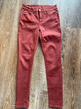 Seven7 Women's Rust Red Skinny Jeans